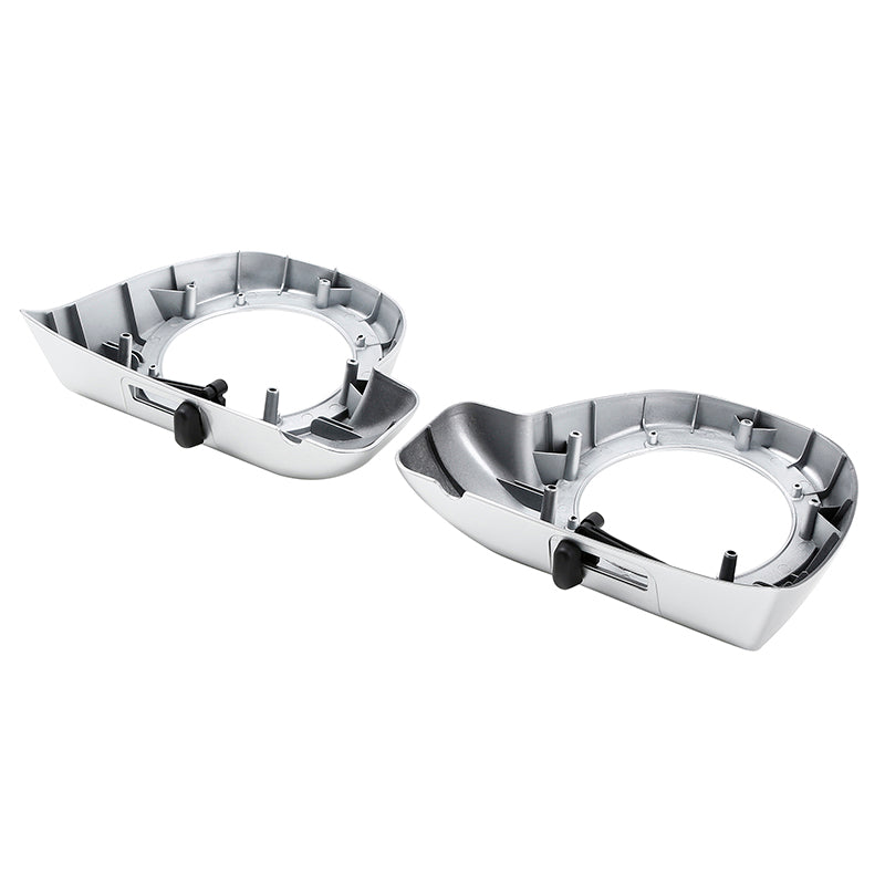 HR3 Silver / Black Honeycomb Fade Lower Fairing Speaker Pods For Harley Touring Models 2014-2024