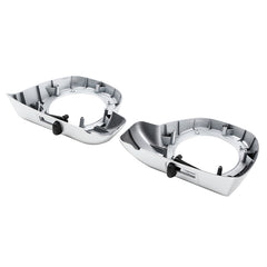 HR3 Silver / Black Honeycomb Fade Lower Fairing Speaker Pods For Harley Touring Models 2014-2024
