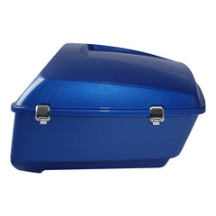 HR3 Electric Blue 13.7" King Size Touring Trunk Luggage For 14-24 Harley Touring