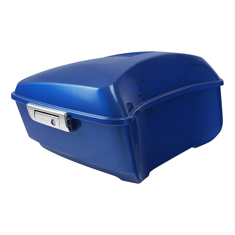 HR3 Electric Blue 13.7" King Size Touring Trunk Luggage For 14-24 Harley Touring