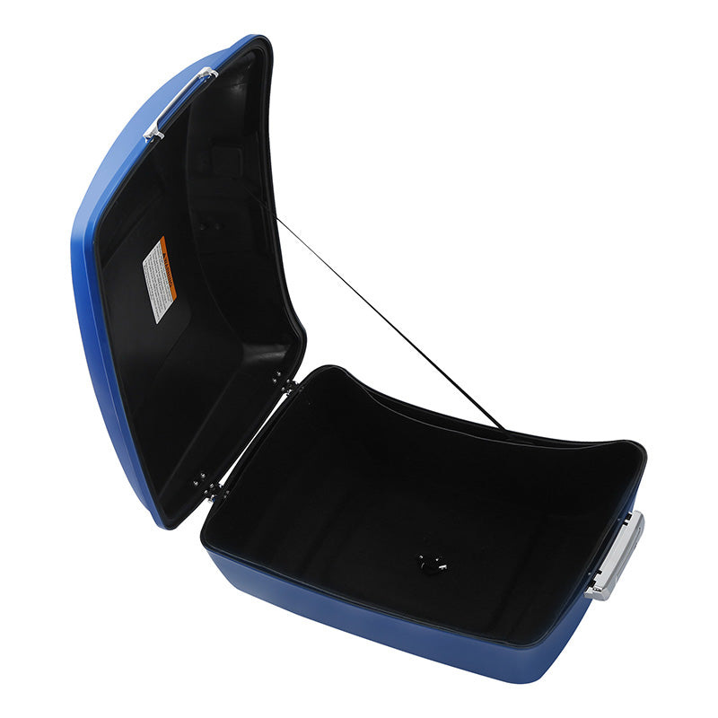 HR3 Electric Blue 13.7" King Size Touring Trunk Luggage For 14-24 Harley Touring