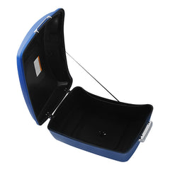HR3 Electric Blue 13.7" King Size Touring Trunk Luggage For 14-24 Harley Touring