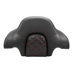 C.C. RIDER Touring Seat Driver Passenger Seat With Backrest For Harley CVO Road Glide Electra Glide Street Glide Road King, Black Red, 2014-2023