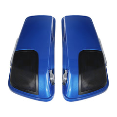 HR3 Electric Blue CVO Stretched Saddlebags with Speaker Lids For 14-23 Harley Touring