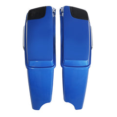 HR3 Electric Blue CVO Stretched Saddlebags with Speaker Lids For 14-23 Harley Touring