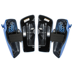 HR3 Electric Blue CVO Stretched Saddlebags with Speaker Lids For 14-23 Harley Touring