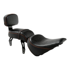 C.C. RIDER Indian Scout 2 Piece 2 Up Seat Driver Passenger Seat  With Backrest Crocodile Print For Scout Bobber Sixty Scout Bobber ABS, 2018-2024