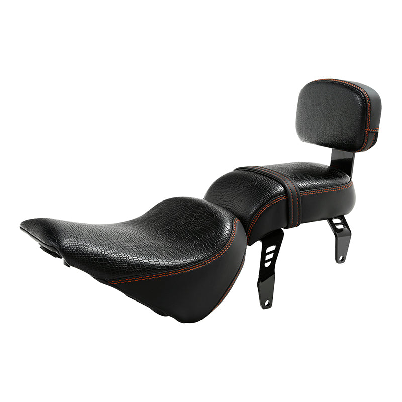 C.C. RIDER Indian Scout 2 Piece 2 Up Seat Driver Passenger Seat  With Backrest Crocodile Print For Scout Bobber Sixty Scout Bobber ABS, 2018-2024