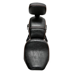 C.C. RIDER Indian Scout 2 Piece 2 Up Seat Driver Passenger Seat  With Backrest Crocodile Print For Scout Bobber Sixty Scout Bobber ABS, 2018-2024