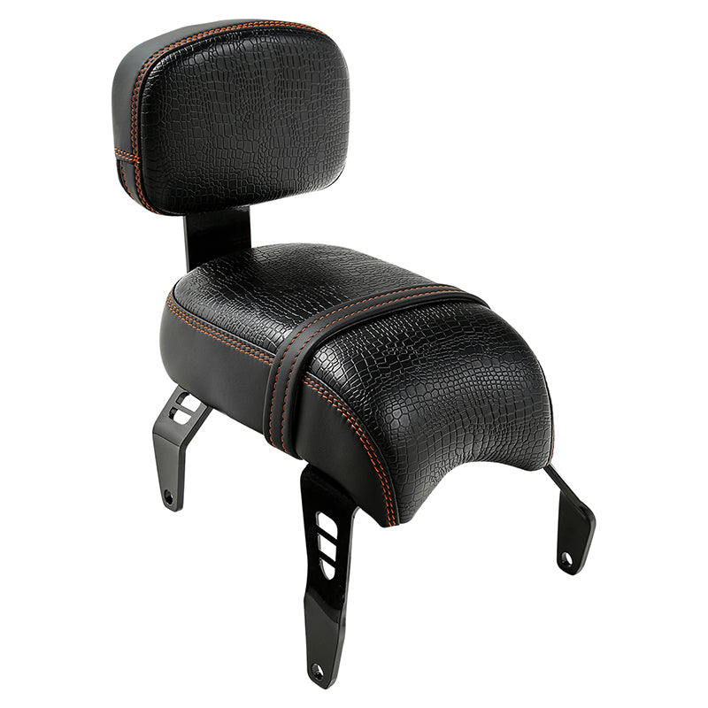 C.C. RIDER Indian Scout 2 Piece 2 Up Seat Driver Passenger Seat  With Backrest Crocodile Print For Scout Bobber Sixty Scout Bobber ABS, 2018-2024