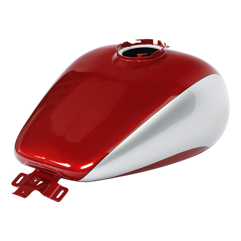 HR3 Wicked Red / Barracuda Silver Fuel Gas Tank For 2008-2023 Harley Touring Models