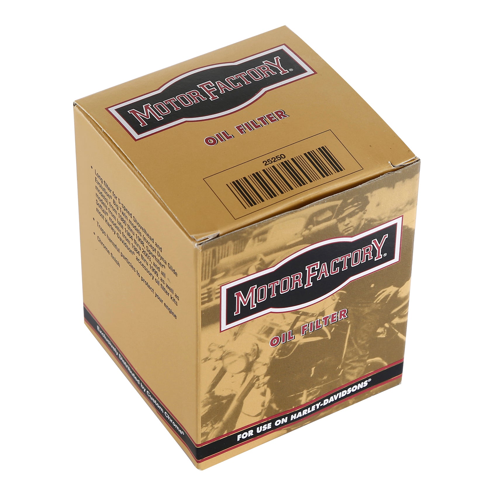 MotorFactory Chrome Oil Filter 5 Speed Long Filter Fit For Harley Evolution Big Twin 80-99
