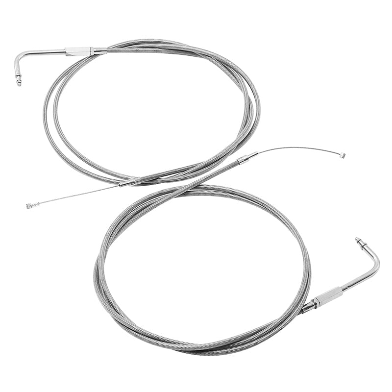 Custom Chrome 190cm Stainless Braided Throttle Cable Fit For Harley Sportster XL883 1200 02-14