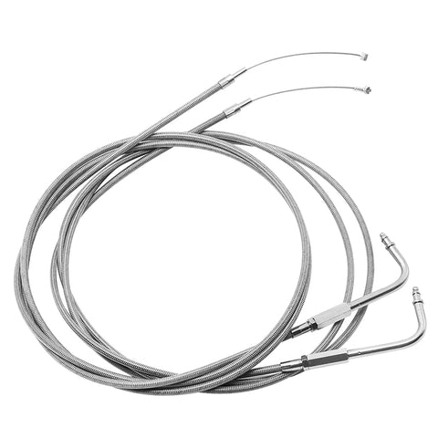 Custom Chrome 190cm Stainless Braided Throttle Cable Fit For Harley Sportster XL883 1200 02-14