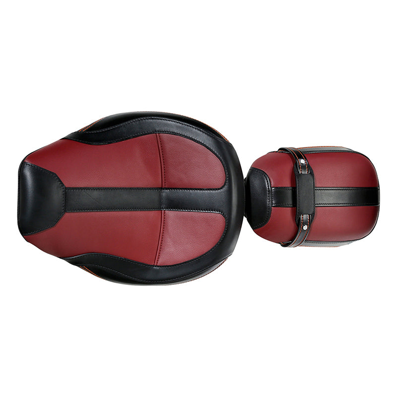 C.C. RIDER Indian Scout 2 Piece 2 Up Seat Driver Passenger Seat With Backrest For Indian Scout Sixty 100th Aniversary Scout ABS, 2015-2024