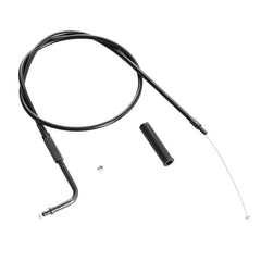 Custom Chrome 32.5" & Free5" Black Vinyl Throttle Cable Fits For Harley Dyna Softail 1996-2006