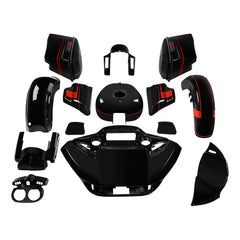HR3 Black Earth & Vivid Black Complete Body Fairing Kit For Harley CVO Road Glide FLTRXSE 15-23