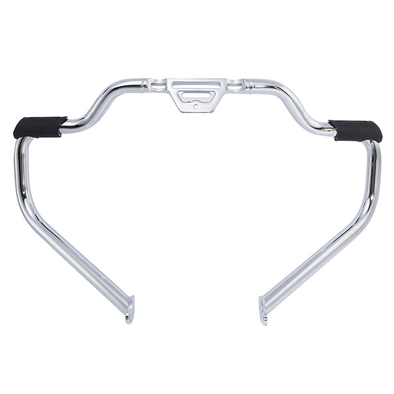 Custom Chrome Engine Guard W/Footrests Highway Bar Chrome, Matte BlackFit For Harley Softail 2018+