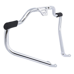 Custom Chrome Engine Guard W/Footrests Highway Bar Chrome, Matte BlackFit For Harley Softail 18-UP