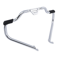 Custom Chrome Engine Guard W/Footrests Highway Bar Chrome, Matte BlackFit For Harley Softail 18-UP