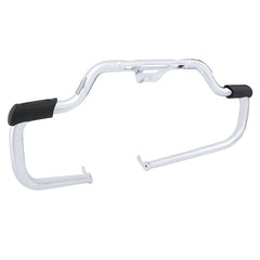 Custom Chrome Engine Guard W/Footrests Highway Bar Chrome, Matte BlackFit For Harley Softail 18-UP