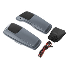 HR3 Gunship Gray 6 X 9" Saddlebags Lid Speaker Cutouts W/ GrillFor Harley Touring Models 2014-2023