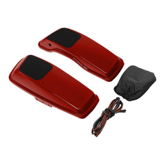 HR3 Wicked Red 6 X 9" Saddlebags Lid Speaker Cutouts W/ Grill For Harley Touring Models 2014-2023