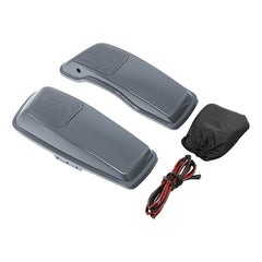 HR3 Gunship Gray 6 X 9" Saddlebags Lid Speaker Cutouts W/ GrillFor Harley Touring Models 2014-2023