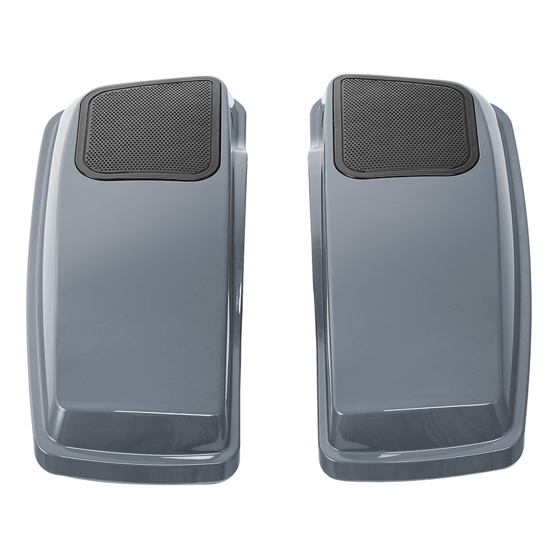 HR3 Gunship Gray 6 X 9" Saddlebags Lid Speaker Cutouts W/ GrillFor Harley Touring Models 2014-2023
