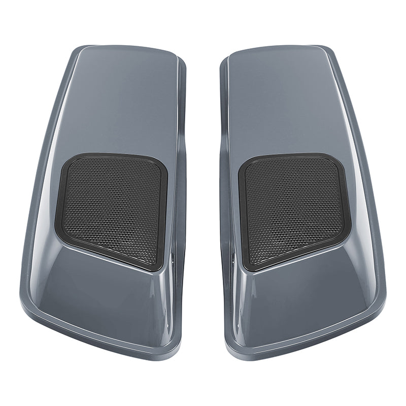 HR3 Gunship Gray 6 X 9" Saddlebags Lid Speaker Cutouts W/ GrillFor Harley Touring Models 2014-2023