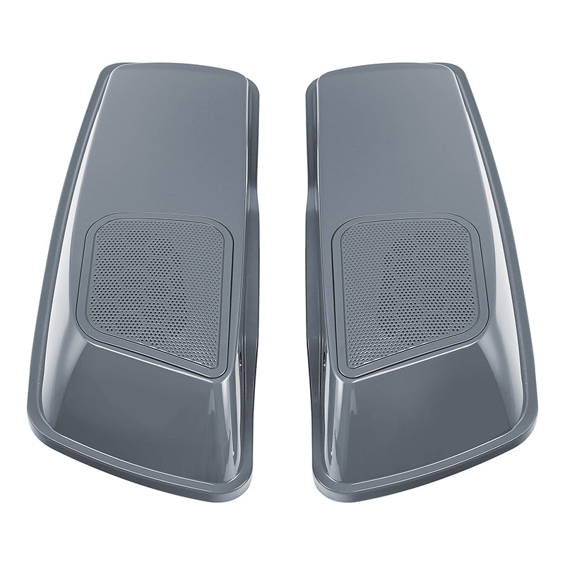 HR3 Gunship Gray 6 X 9" Saddlebags Lid Speaker Cutouts W/ GrillFor Harley Touring Models 2014-2023