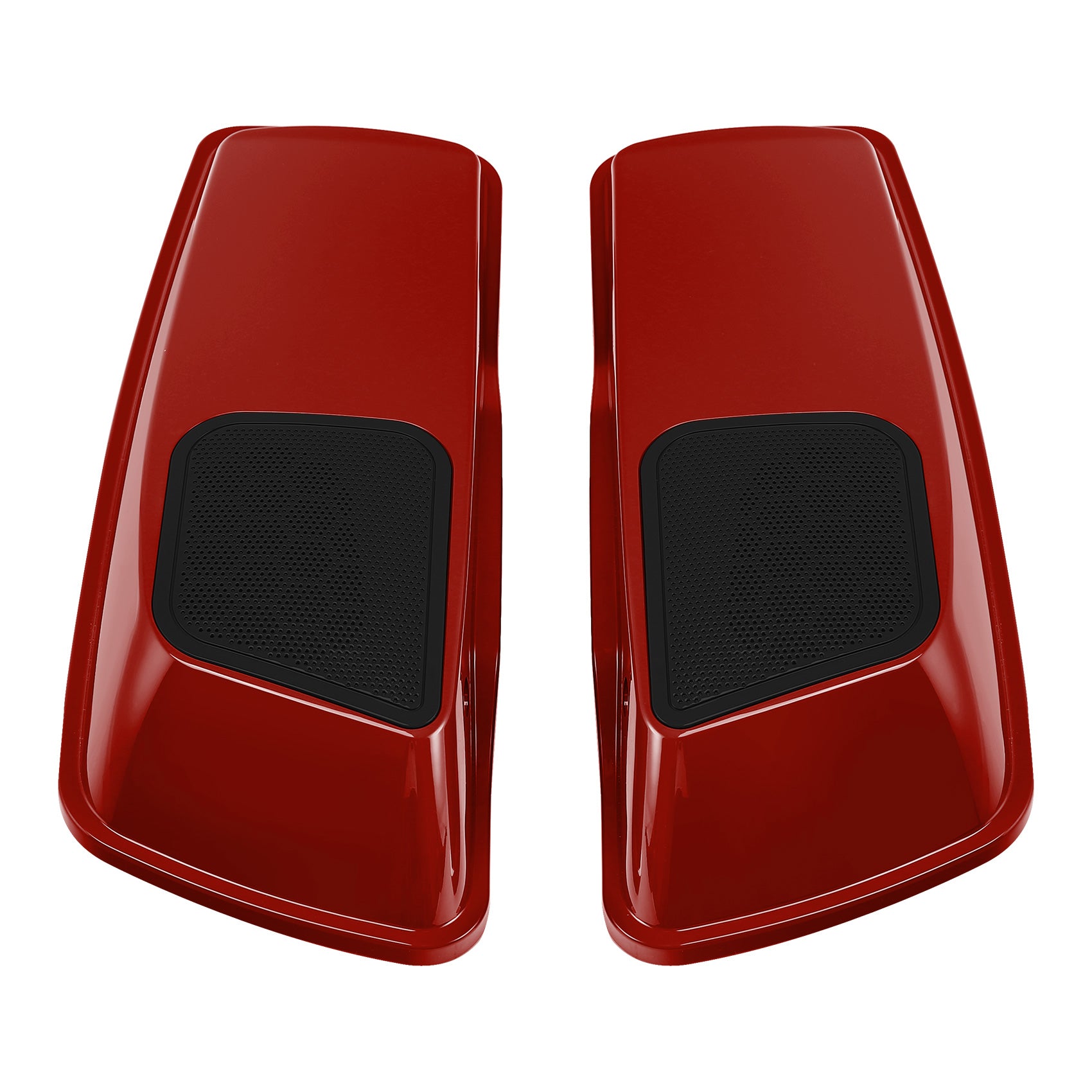 HR3 Wicked Red 6 X 9" Saddlebags Lid Speaker Cutouts W/ Grill For Harley Touring Models 2014-2023