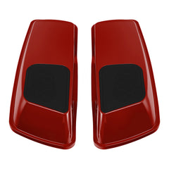 HR3 Wicked Red 6 X 9" Saddlebags Lid Speaker Cutouts W/ Grill For Harley Touring Models 2014-2023