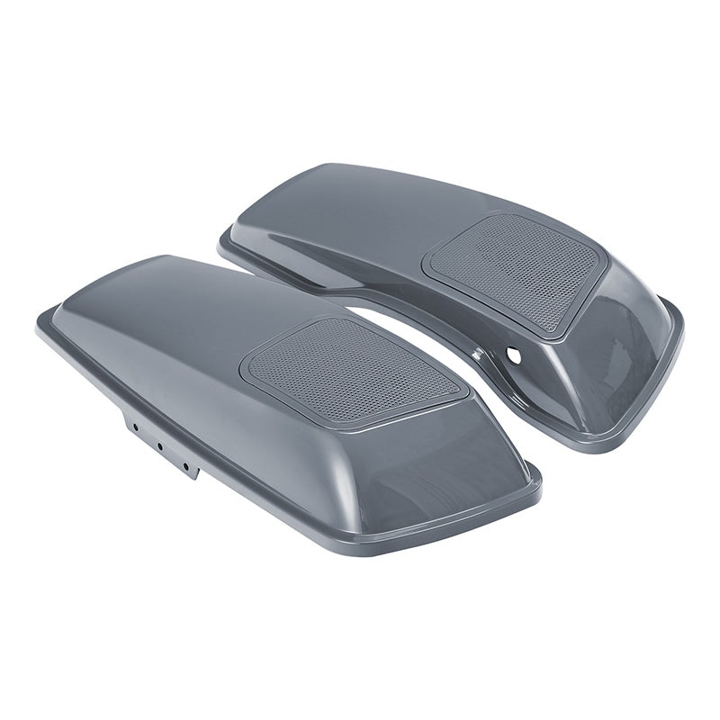 HR3 Gunship Gray 6 X 9" Saddlebags Lid Speaker Cutouts W/ GrillFor Harley Touring Models 2014-2023