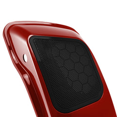 HR3 Wicked Red 6 X 9" Saddlebags Lid Speaker Cutouts W/ Grill For Harley Touring Models 2014-2023