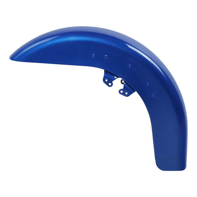 HR3 Electric Blue Motorcycle 18" Wide Tire Front Mudguard Fender For Harley Touring Models 2014-2023