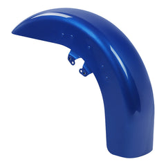 HR3 Electric Blue Motorcycle 18" Wide Tire Front Mudguard Fender For Harley Touring Models 2014-2023