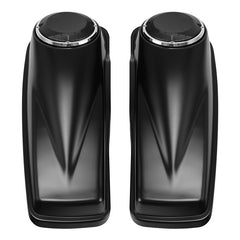 HR3 Black Denim 6.5" Saddlebag Speaker Lids For Harley Touring Street Glide Road King 2014-2023