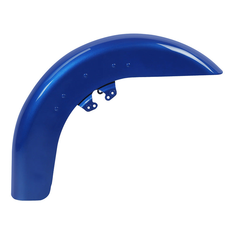 HR3 Electric Blue Motorcycle 18" Wide Tire Front Mudguard Fender For Harley Touring Models 2014-2023