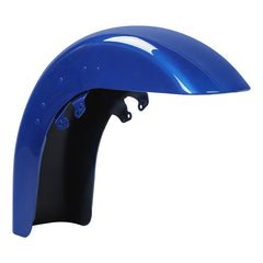 HR3 Electric Blue Motorcycle 18" Wide Tire Front Mudguard Fender For Harley Touring Models 2014-2023