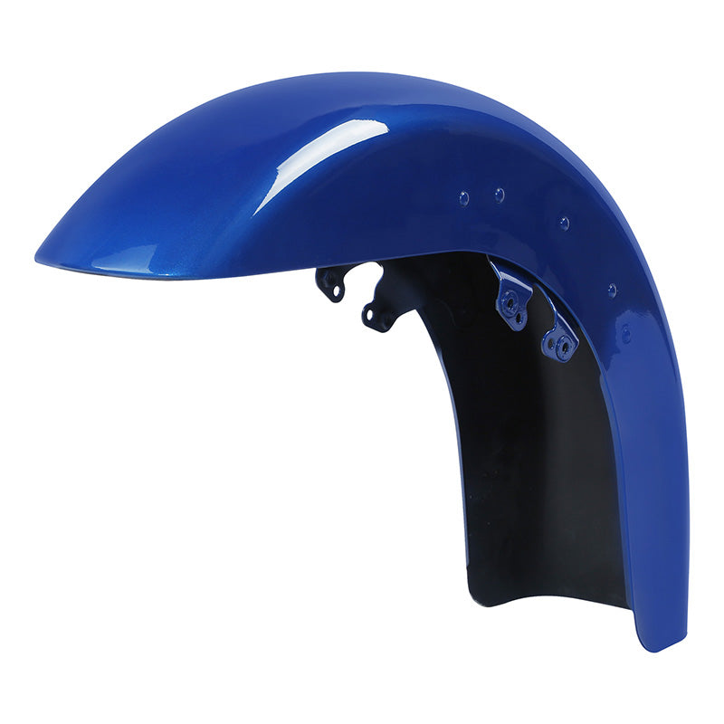 HR3 Electric Blue Motorcycle 18" Wide Tire Front Mudguard Fender For Harley Touring Models 2014-2023