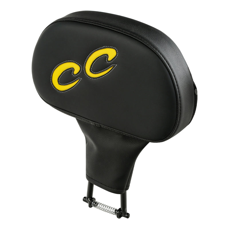 C.C. RIDER Touring Seat Driver Passenger Seat With Backrest For Harley CVO Road Glide Electra Glide Street Glide Road King, Black Yellow, 2014-Later