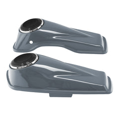 HR3 Gunship Gray 6.5" Saddlebag Speaker Lids For Harley Touring Street Glide Road King 2014-2023