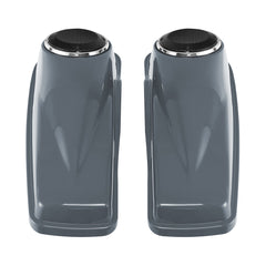 HR3 Gunship Gray 6.5" Saddlebag Speaker Lids For Harley Touring Street Glide Road King 2014-2023