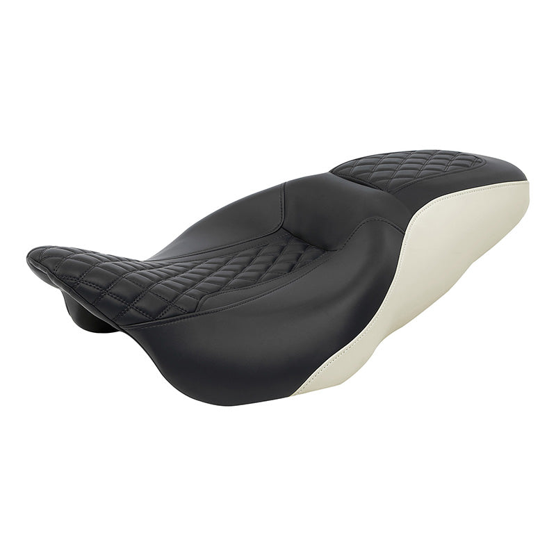 C.C. RIDER Touring Seat 2 up Seat Driver Passenger Seat Drifter For Harley Touring Street Glide Road Glide Electra Glide, 2008-2023