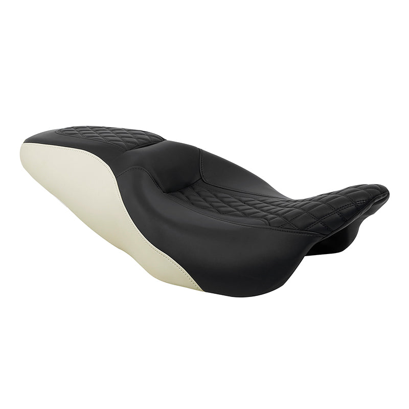 C.C. RIDER Touring Seat 2 up Seat Driver Passenger Seat Drifter For Harley Touring Street Glide Road Glide Electra Glide, 2008-2023
