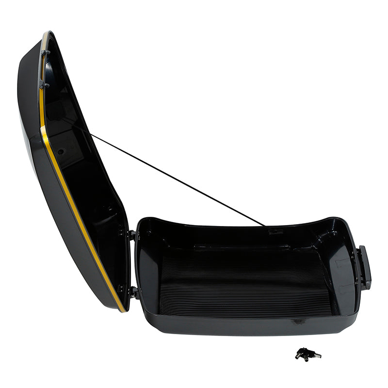 HR3 Gold / Black Geometric 5.5" Razor Style Touring Trunk For 14-24 Touring