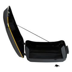 HR3 Gold / Black Geometric 5.5" Razor Style Touring Trunk For 14-24 Touring