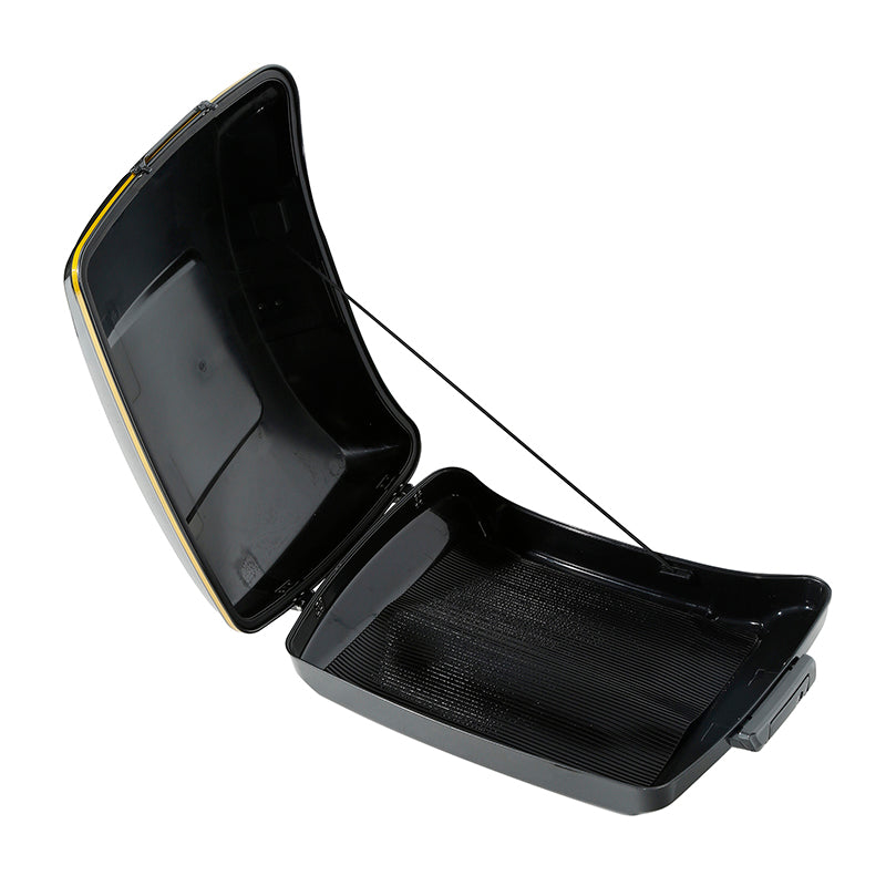 HR3 Gold / Black Geometric 5.5" Razor Style Touring Trunk For 14-24 Touring