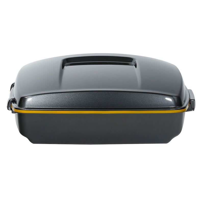 HR3 Gold / Black Geometric Shape Fade 10.7" Chopped Style Touring Trunk Luggage For 14-24 Harley Touring